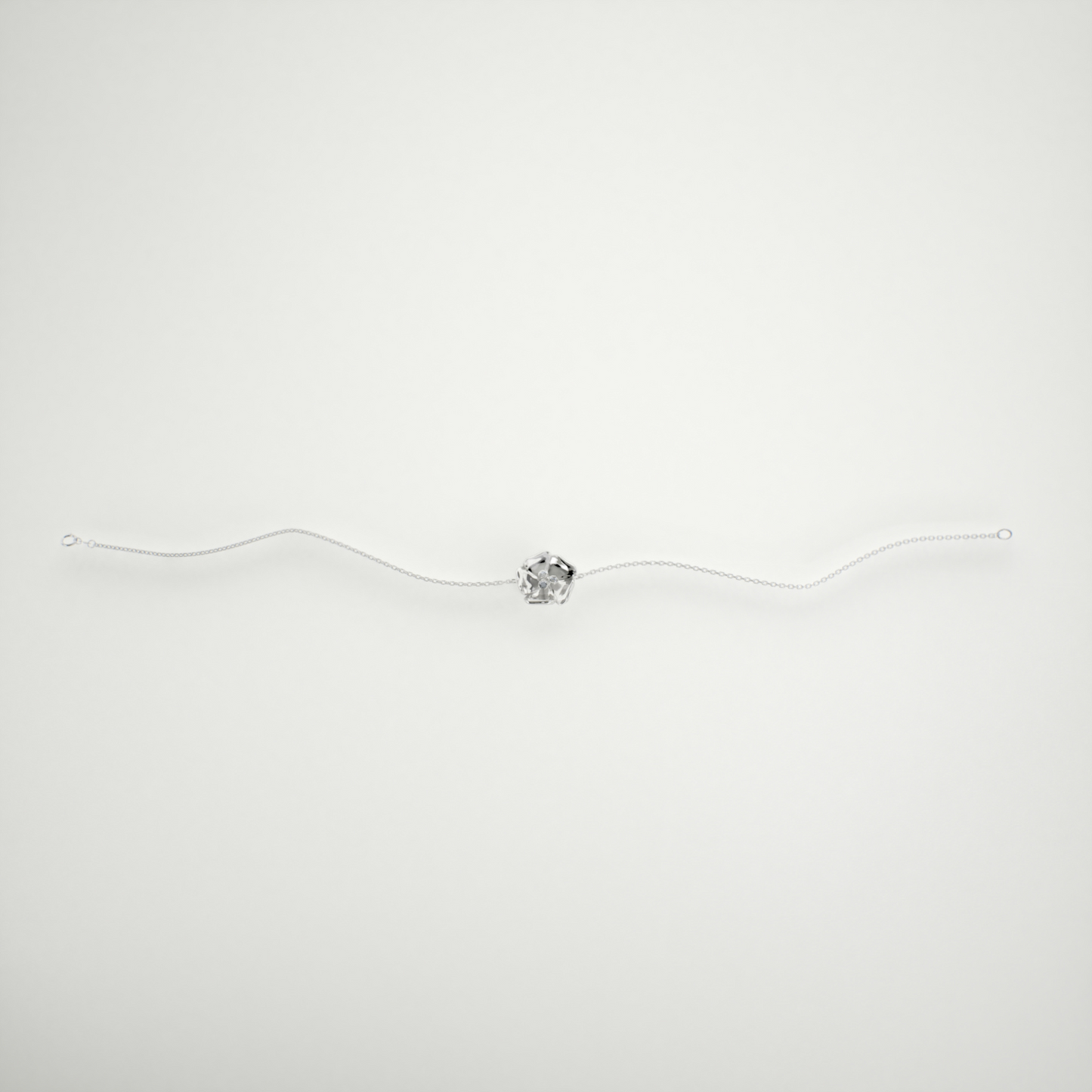 Elizabet White Gold Bracelet