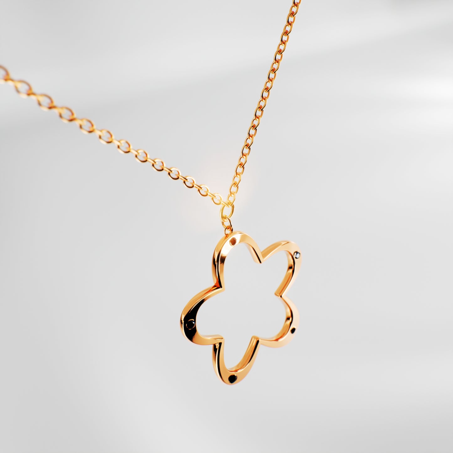 Kiss Necklace - rose gold