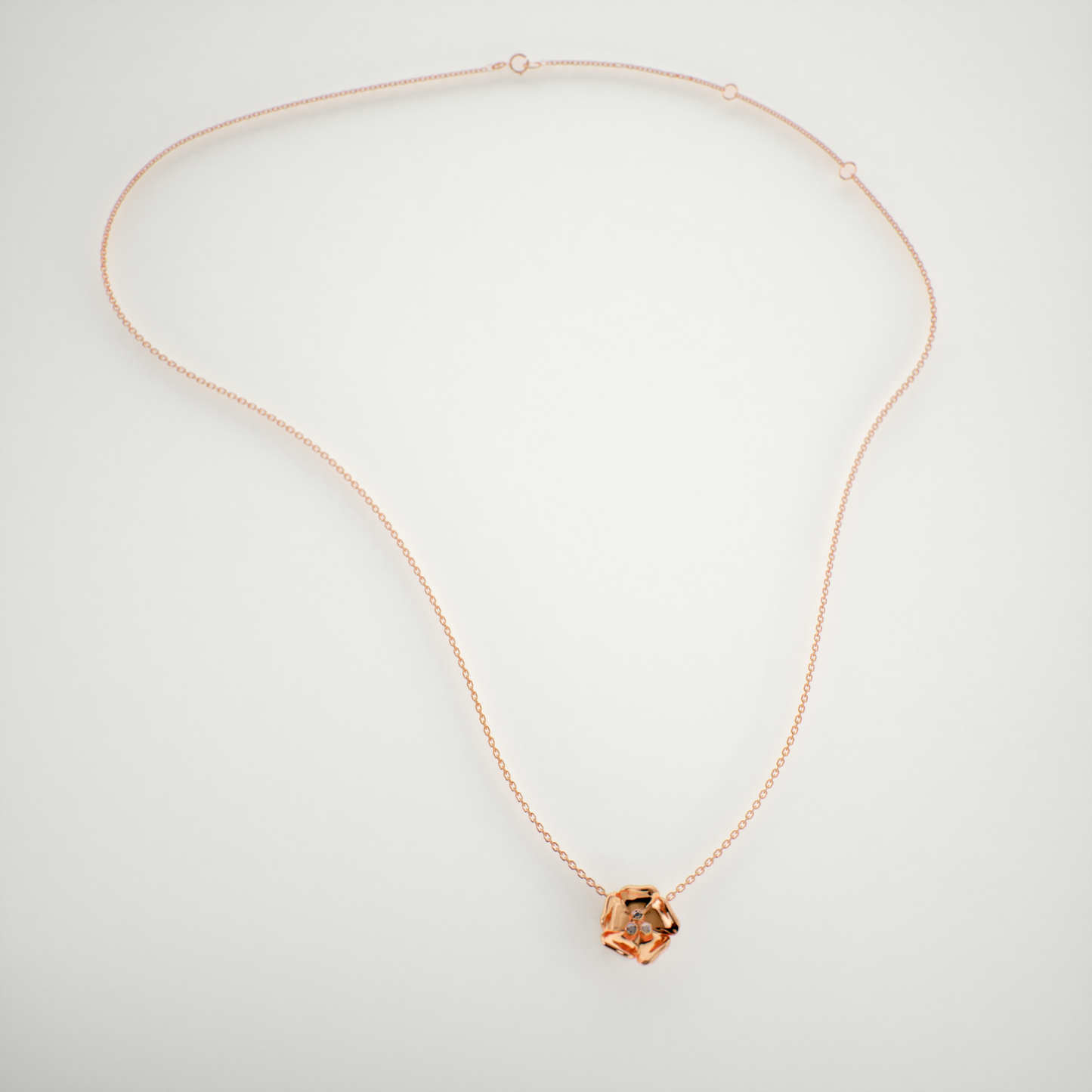 Elizabet Rose Gold Necklace