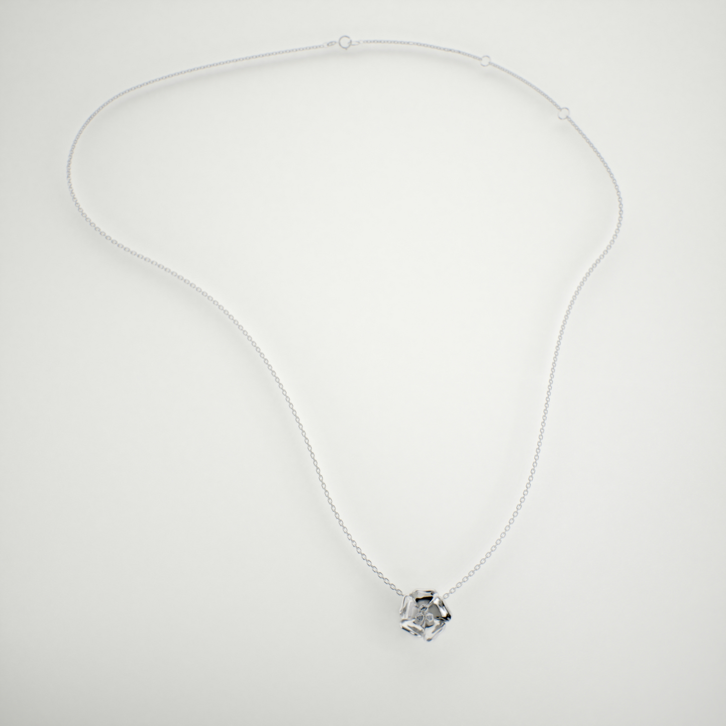 Elizabet White Gold Necklace