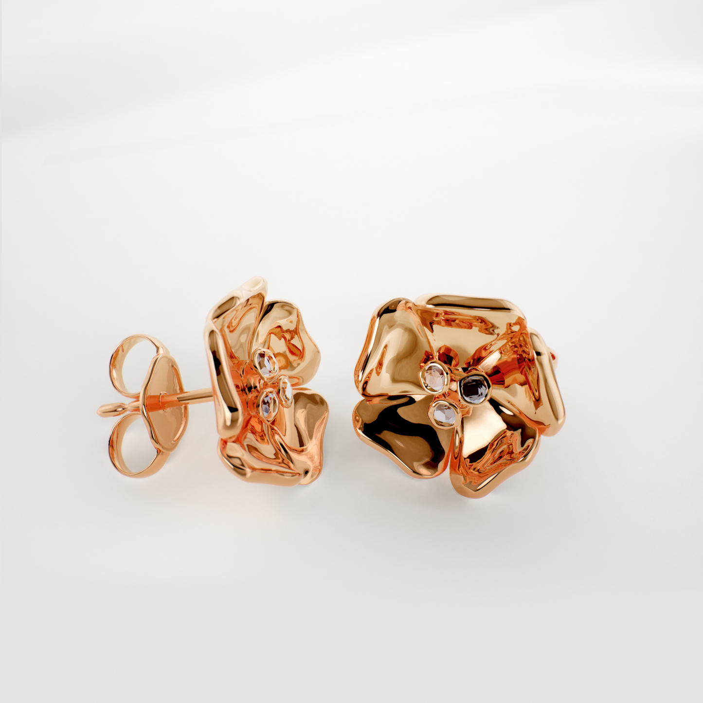 Elizabet Rose Gold Earrings