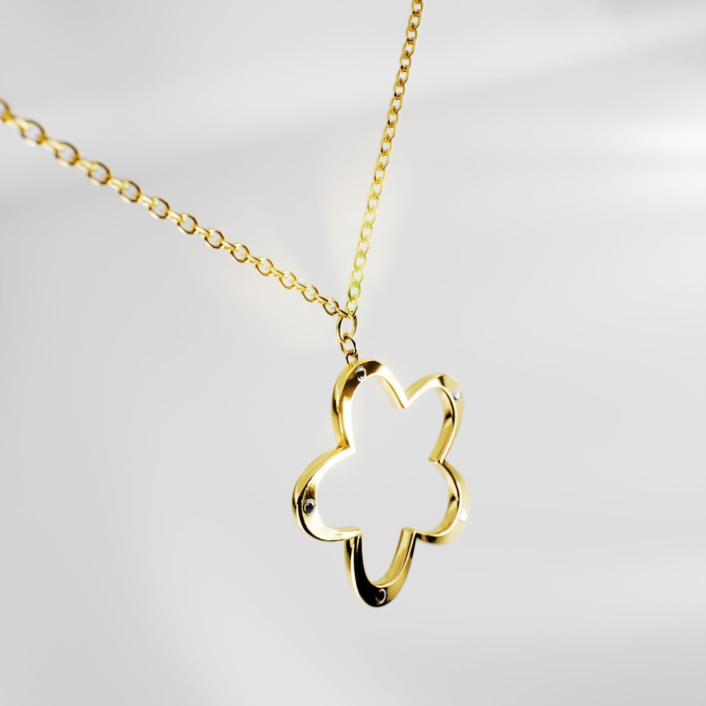 Kiss Necklace - gold