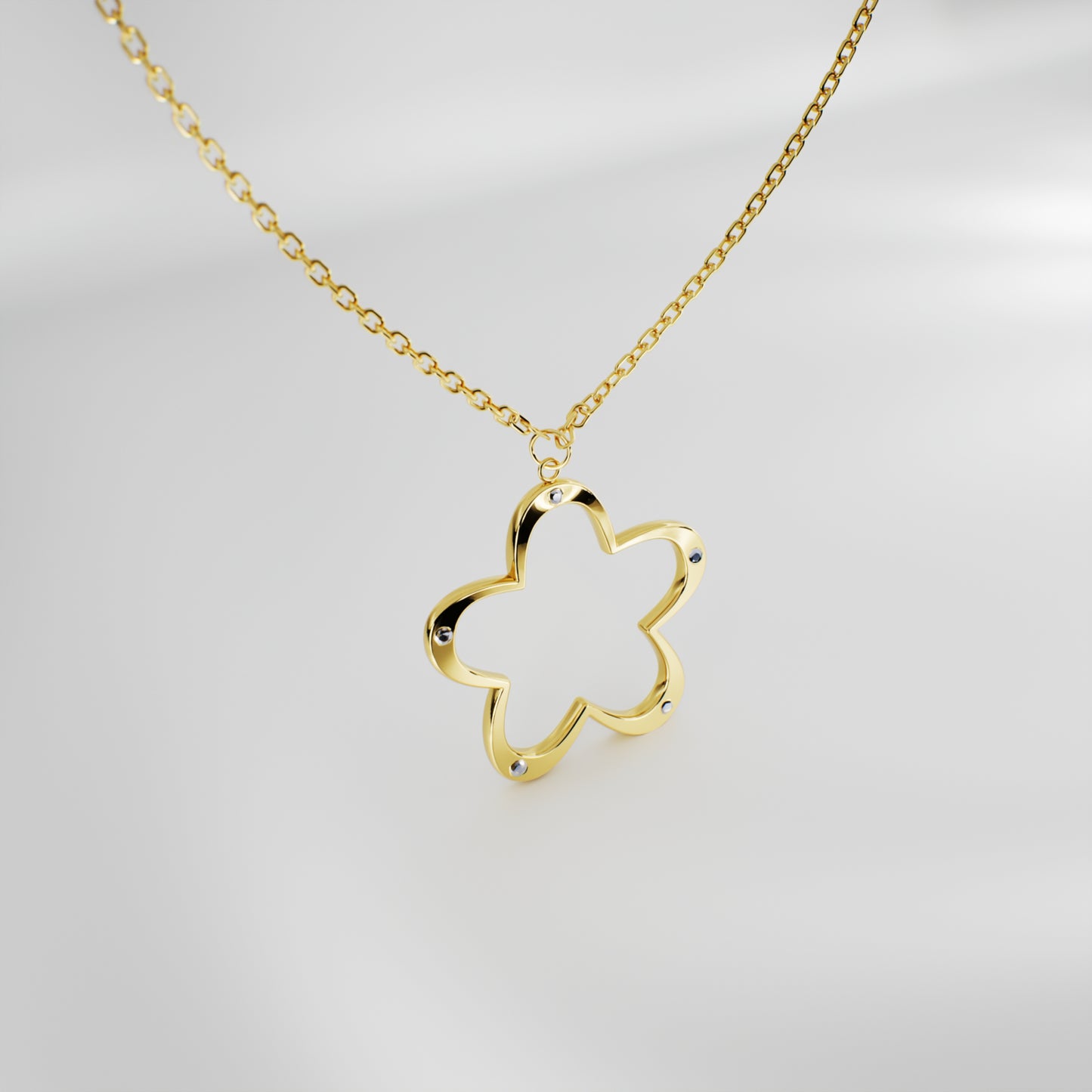 Kiss Necklace - gold