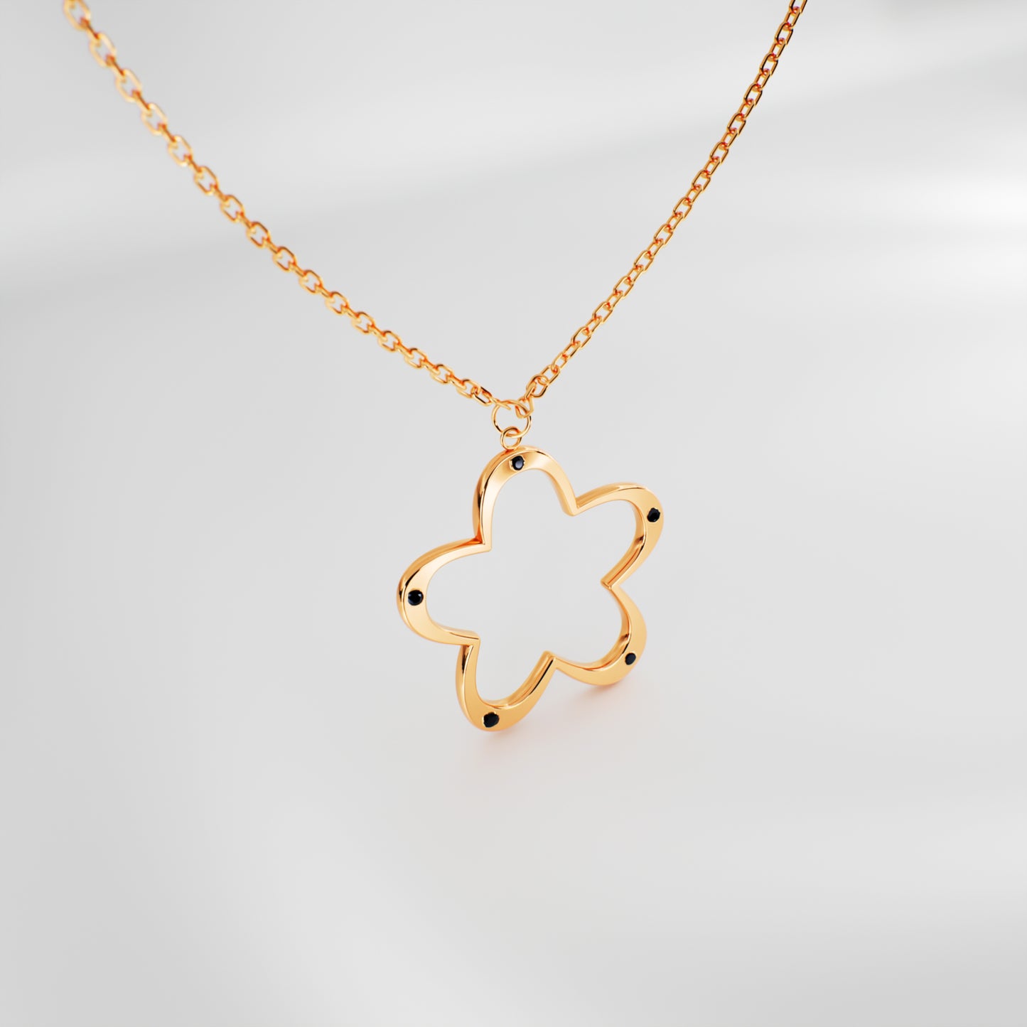 Kiss Necklace - rose gold